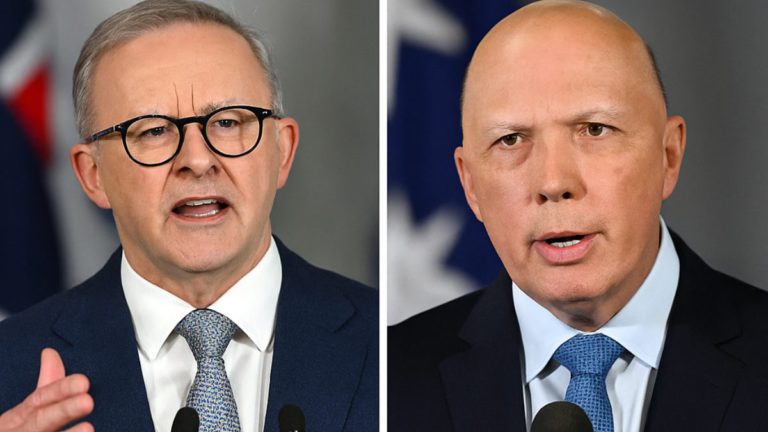 Albanese returns to Dutton’s turf on final campaign day to show confidence as poll finish line nears