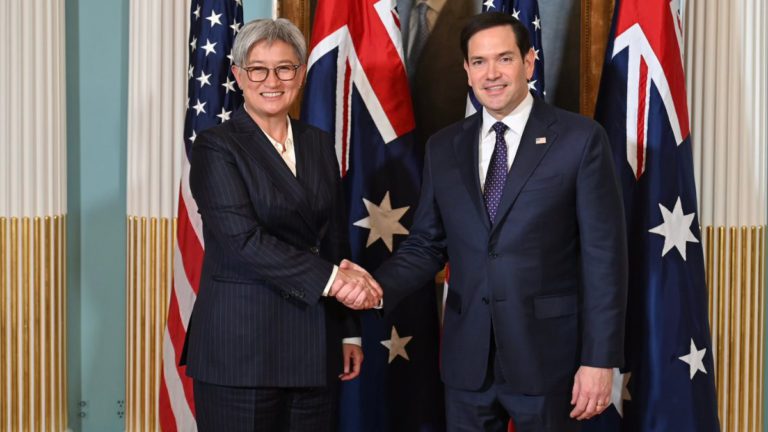 Wong flies to US for QUAD summit amid growing pressure on Australia’s defence spending