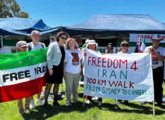 Iran freedom protest in Sydney: Image Source; X/@Mon4Kooyong