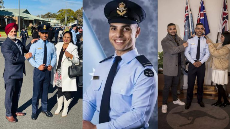 Indian migrant Kamalpreet Singh fulfils family military dream as Flying Officer in Royal Australian Air Force