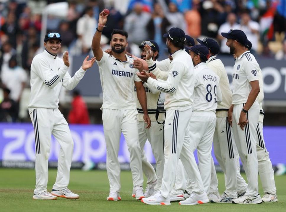 Test victory at Edgbaston: Image Source- BCCI