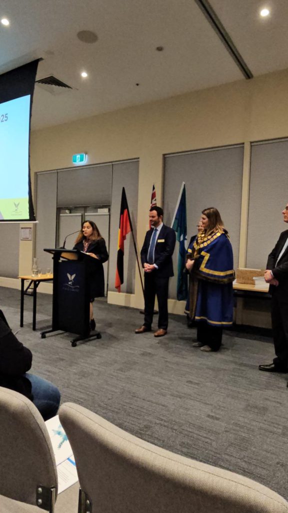 Ruchi Sharma awarded at Knox Council- Image Source- Supplied