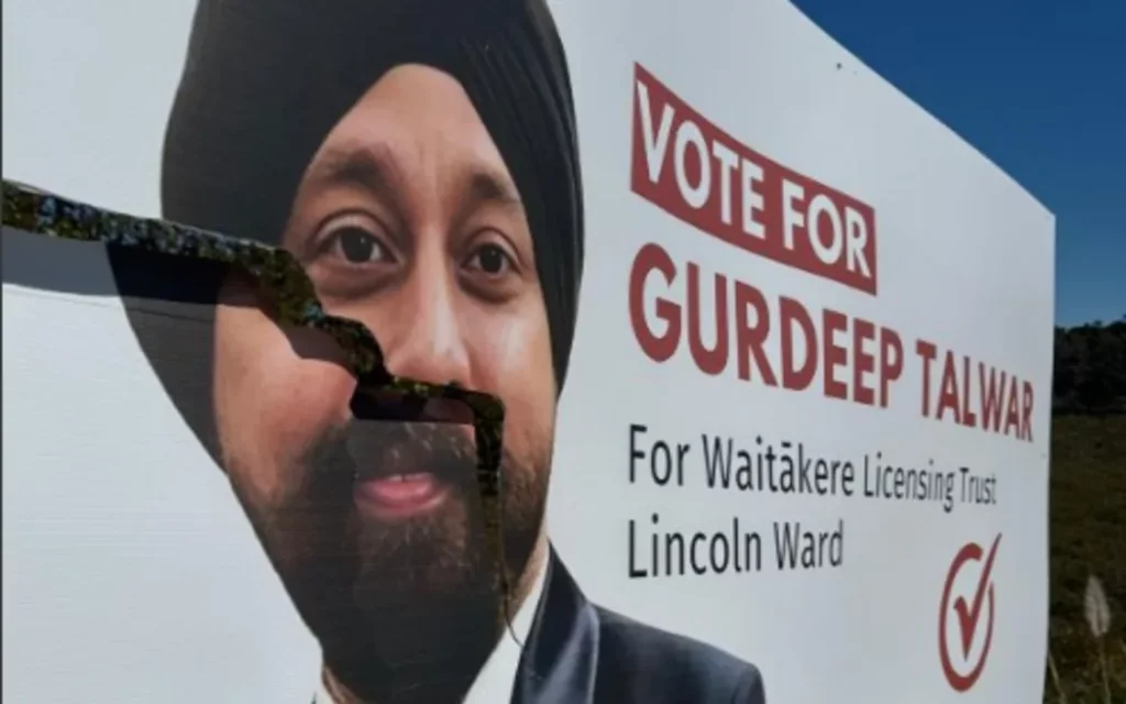Indian-origin candidate claims racial motive behind repeated vandalism of campaign hoardings 1 4K2PSXJ 2 1 jpg 1