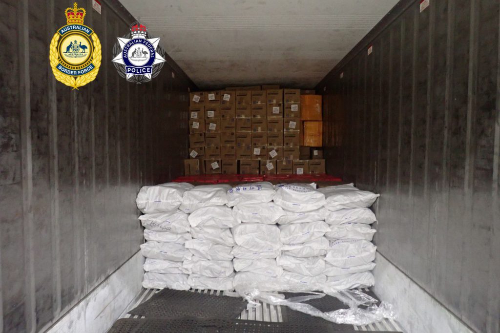 Spring roll shipment hides 900kg of ‘speed’ in plastic film, NSW’s largest drug busts 2 Amphetamine detection SydI 2