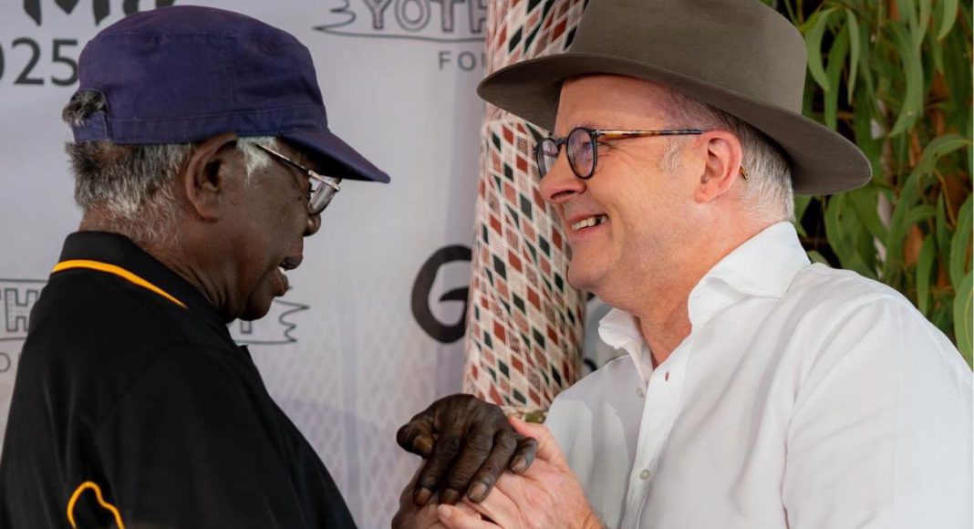 Image: Prime Minister Anthony Albanese returned to Arnhem Land to participate in Garma Festival (Source: X)