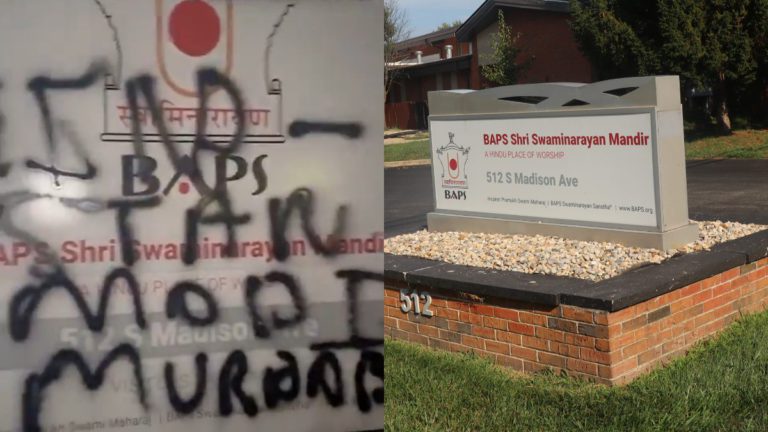 Khalistanis vandalise US Hindu temple with anti-India graffiti ahead of Krishna Janmashtami