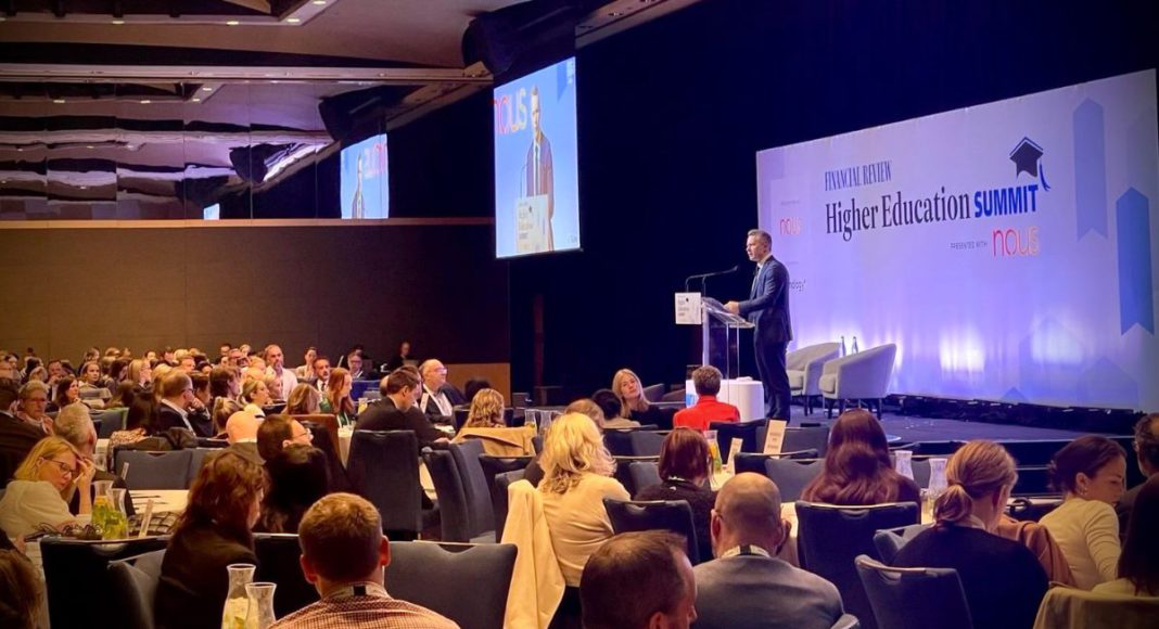 Image: Education Minister Jason Clare addressing the Higher Education Summit on 19 Aug 2025 (Source: X)