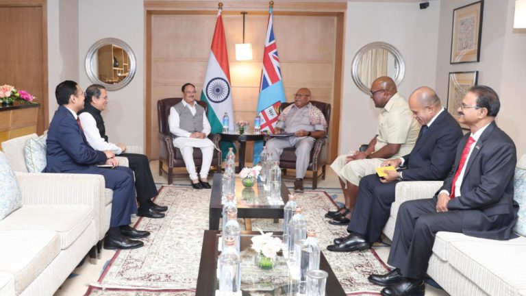 Fiji’s PM Rabuka meets BJP President Nadda, discusses diaspora ties and healthcare partnership