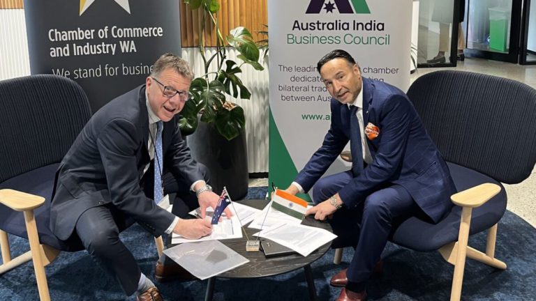 Australia India Business Council and CCIWA sign MoU to boost WA-India trade ties