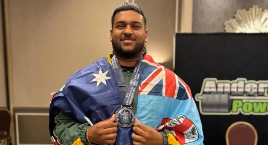 Image: Fiji-born powerlifter Varun Lal (Source: Facebook)