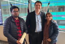 Saurabh Anand with Federal MP from Gellibrand and Special Envoy for Indian Ocean Affairs Tim Watts and his mother Nitin Anand (Image: The Australia Today)