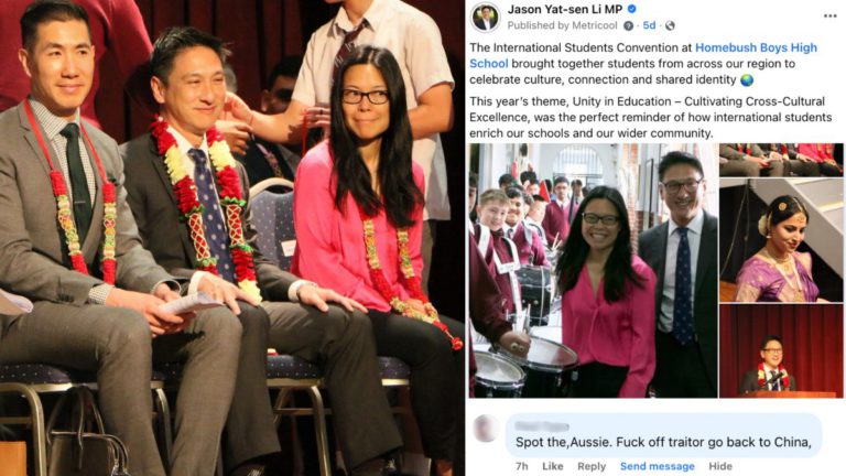 Jason Yat-sen Li hits at vile racist comment on post celebrating international students
