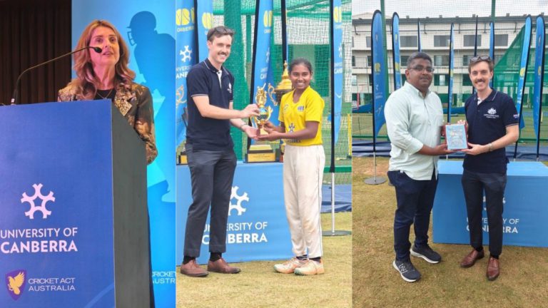 University of Canberra and Cricket ACT launch global pathways for India’s young cricketers
