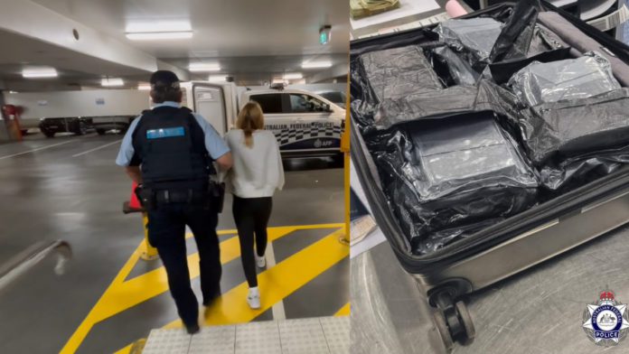 Image: Woman charged after 20kg of cocaine allegedly found in luggage at Sydney Airport (Source: AFP)
