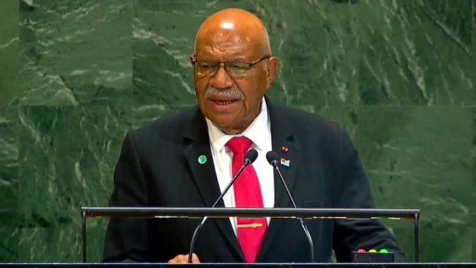 Image: Fiji’s Prime Minister Sitiveni Rabuka delivered his nation's address at the 80th session of the United Nations General Assembly in New York (Source: Facebook)