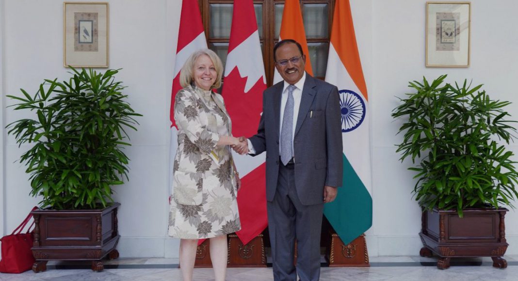 Image: Nathalie G. Drouin with Ajit Doval (Image: X)