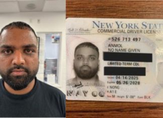 Illegal Indian immigrant using “No Name Given Anmol” New York truck licence arrested, faces deportation