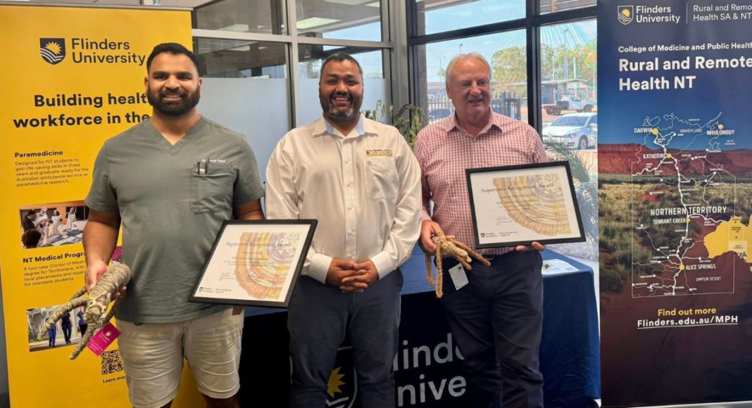 Image: Dr Tarun Patel has been named the recipient of the 2025 Innovative Supervisor – Medicine Award at the Flinders University NT Rural and Remote Clinical Supervisor Awards (Source: Facebook)