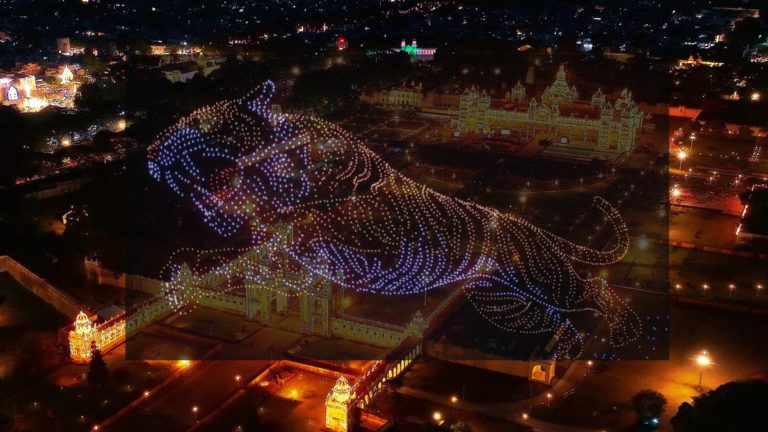 India’s Mysuru Dasara festival sets Guinness World Record with 2,983-drone tiger display