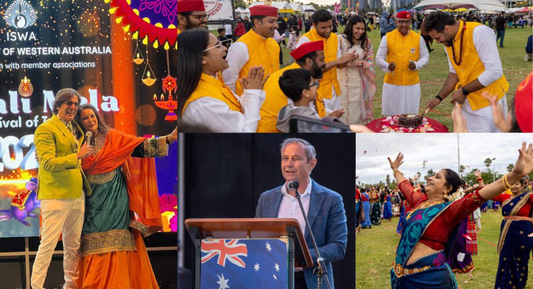 Image: Bollywood stars light up Diwali Mela 2025 in Perth (Source: Facebook - Roger Cook and Prof. Varshney)