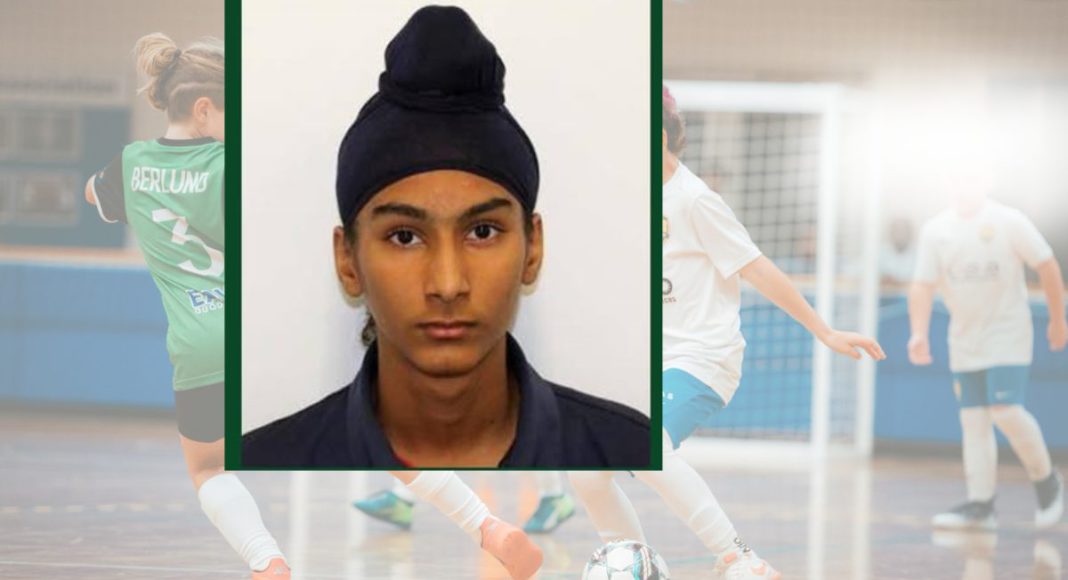 Image: Siddak Brar, has earned a coveted spot in the U13 Boys Futsal Team (Source: Rochedale State High School in Queensland - Facebook)