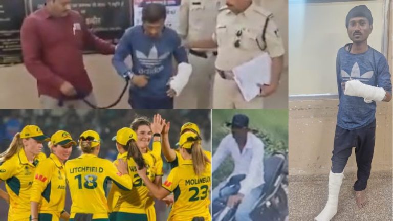 Australian cricketers’ alleged groper suffers broken limbs during arrest in India