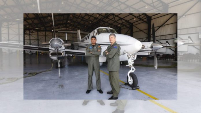 Image: Group Captain Nishantha Senavirathne and Squadron Leader Glenn Canfield inspect a Beechcraft King Air 350 aircraft during an official visit to Sri Lanka Air Force Academy China Bay as part of Indo-Pacific Endeavour 2025. (Photo: Leading Seaman Sittichai Sakonpoonpol / Source: Australian Defence)