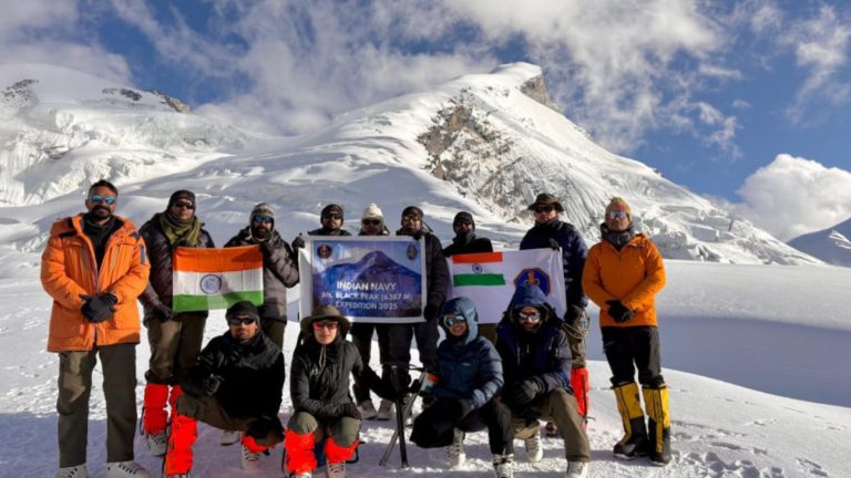 Indian Navy team with two women officers completes daring climb of Mt Black Peak