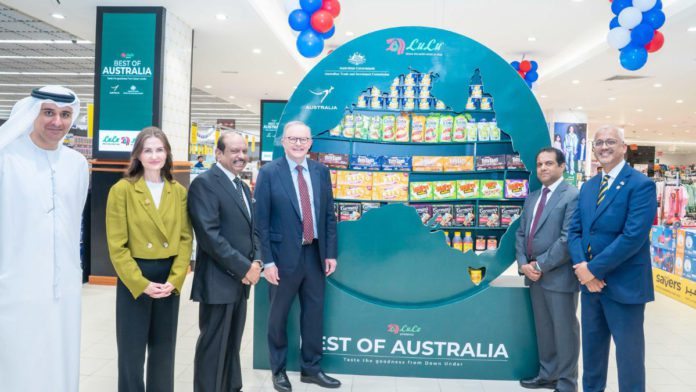 Image: Prime Minister Anthony Albanese has encouraged Indian-origin billionaire M.A. Yusuff Ali — to bring his LuLu Hypermarket chain to Australia (Source: X)