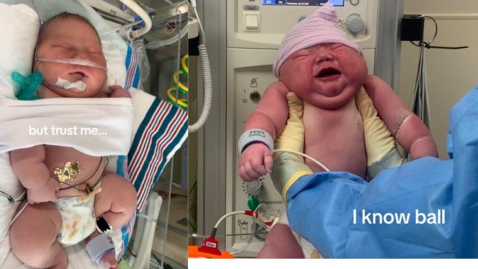 Image: Baby boy Cassian (Source: TikTok - screenshot)