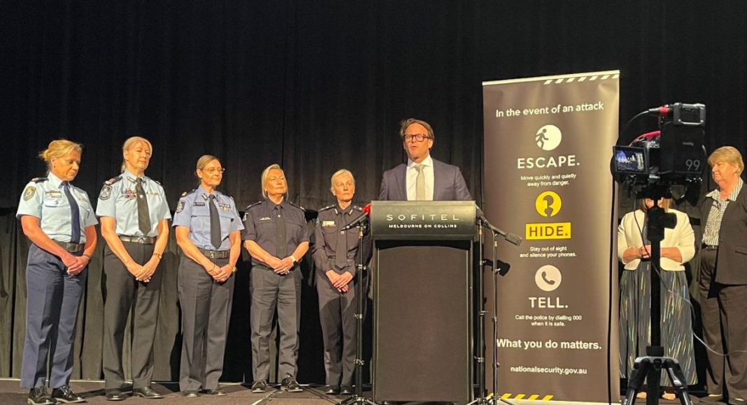 Image: Home Affairs launched the updated Escape. Hide. Tell. safety materials (Source: The Australia Today)