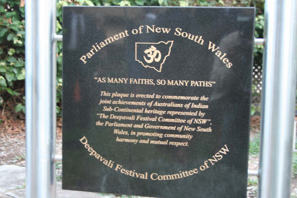 Plaque in the roof garden of the PH 1 6