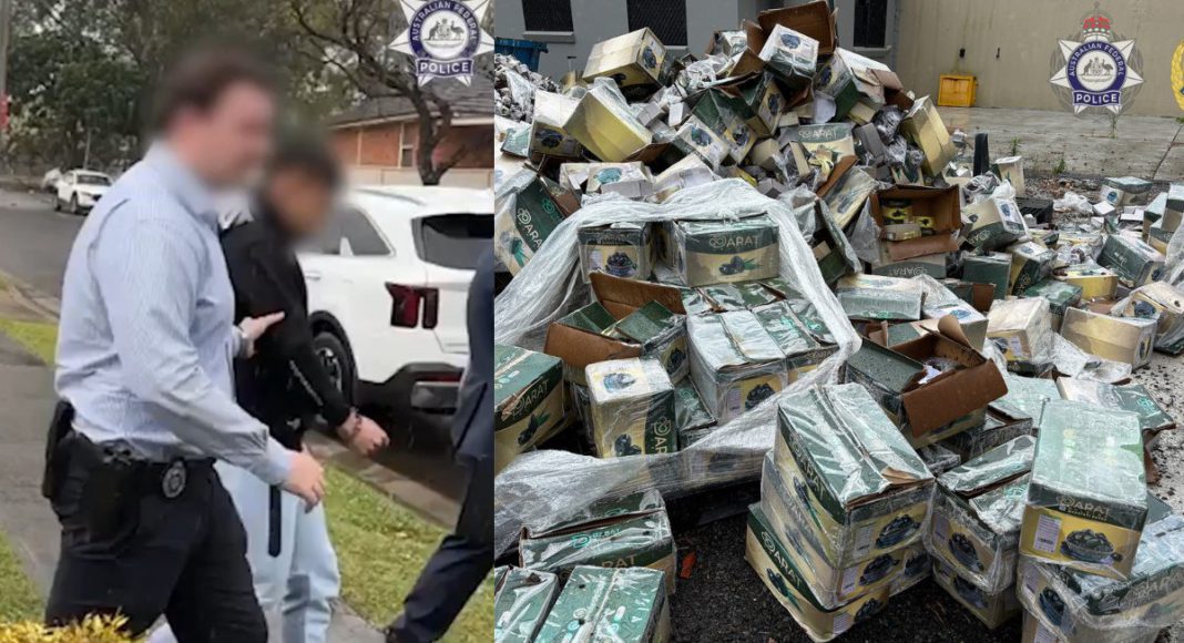 Image: Western Sydney man charged after AFP bust linked to 700kg meth shipment hidden in dates (Source: AFP)