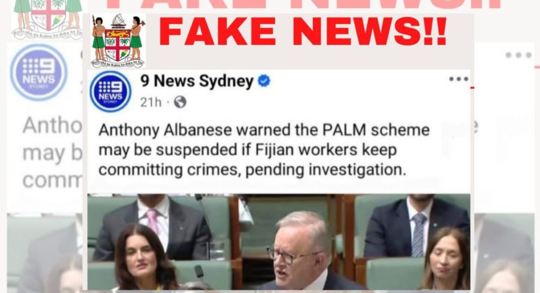 Image: Australia and Fiji dismiss fake social media claims about PALM scheme (Source: Fiji Government - Facebook)