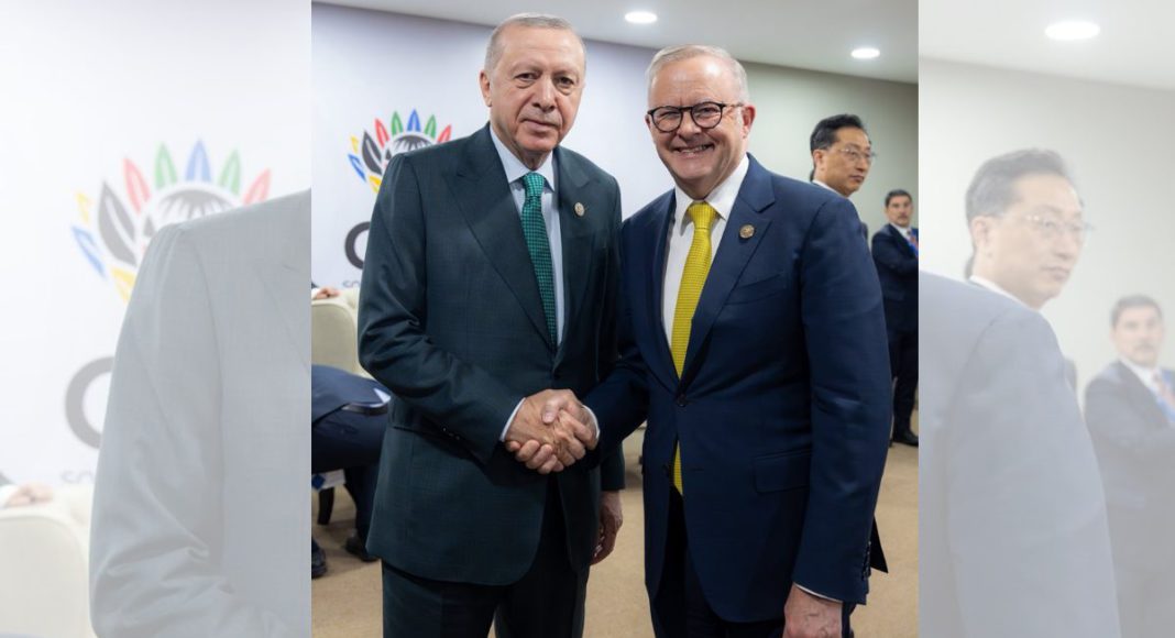 Image: Prime Minister Anthony Albanese with President Erdoğan (Source: X)