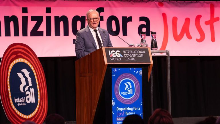 Albanese tells global union congress that fairness drives economic growth