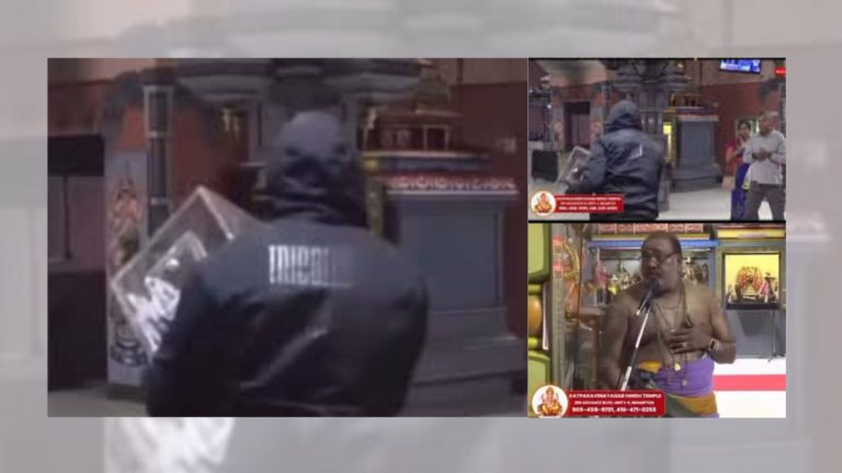 Masked thief steals donation box from Hindu temple in broad daylight