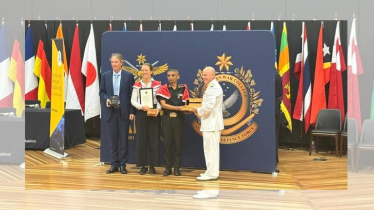 Indian Army officer wins top honour at Australian Defence College