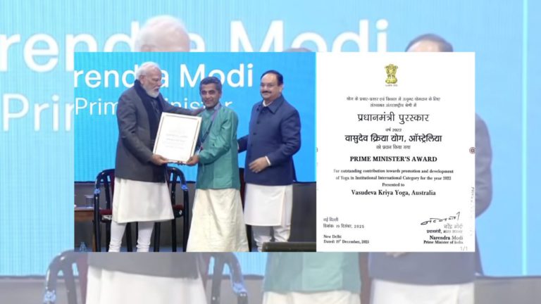 Australian yoga organisation receives prestigious Indian Prime Minister’s Award