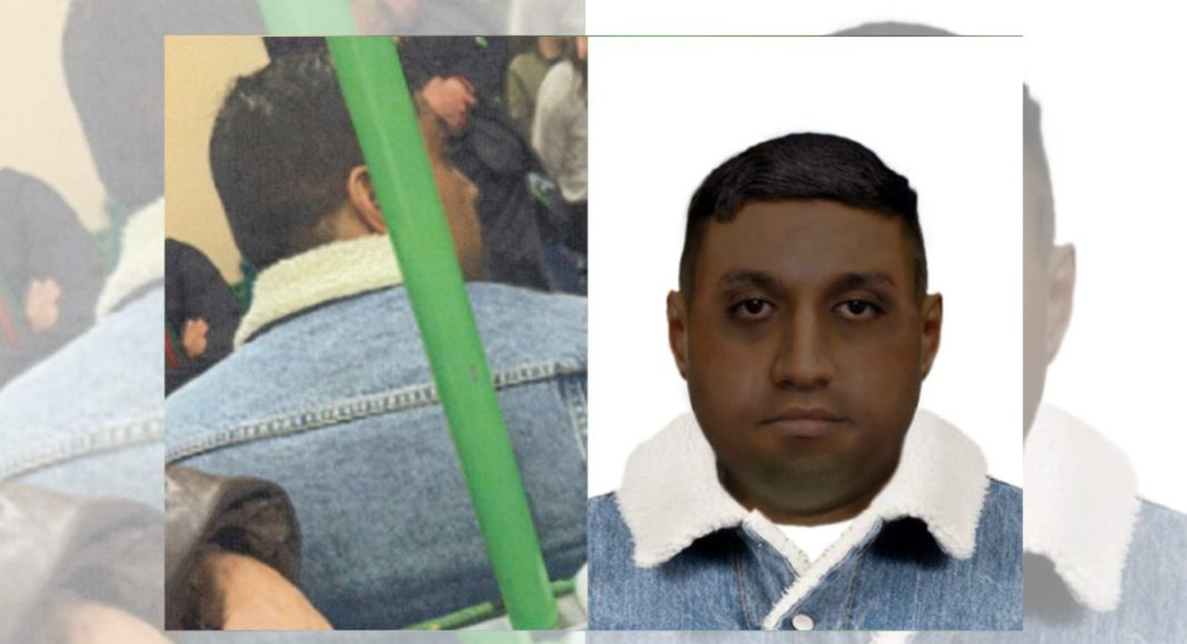 Image: Police release image of Indian-appearing man after alleged upskirting incident on Docklands tram (Source: Victoria Police)