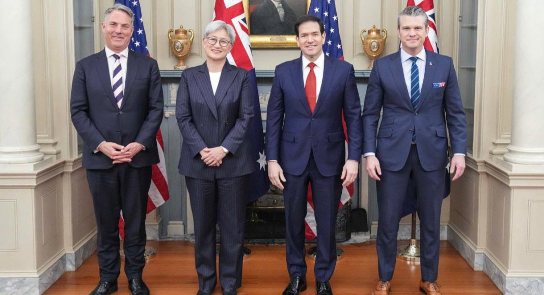 Image: US Secretary of State Marco Rubio and Secretary of War Pete Hegseth hosted Foreign Minister Penny Wong and Deputy Prime Minister and Defence Minister Richard Marles on 8 December (Source: X)