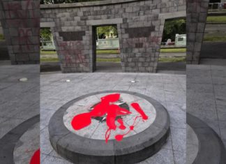 Police memorial to fallen officers defaced with ‘Good cop, dead cop’ graffiti, opposition slams ‘cowardly act’ Image Source: Victoria Police