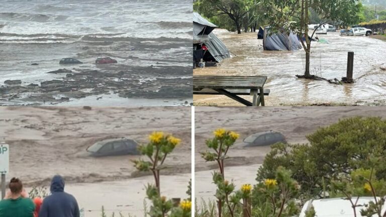 Flash floods sweep cars into ocean as storms batter Victoria’s Great Ocean Road