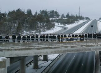 ‘Indian trucks kill Canucks’ banner sparks outrage at Canadian overpass protest against migrant drivers
