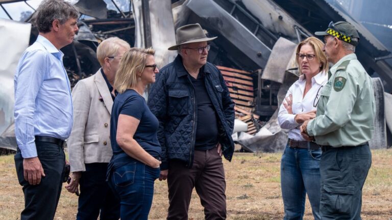 Victoria fires leave communities mourning a life lost, and federal aid is rolled out