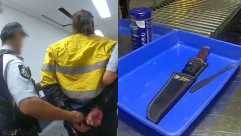 A 49-year-old man charged after allegedly knife found in carry-on at Brisbane Airport