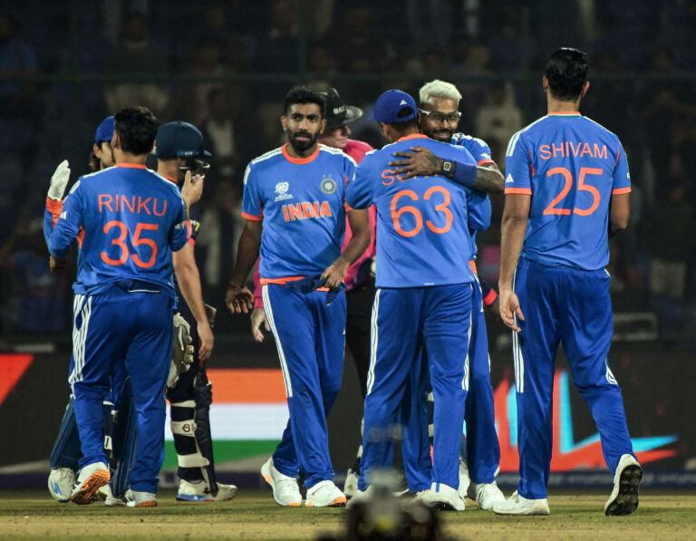 India crush Namibia by 93 runs as Kishan, Hardik and Varun deliver World Cup masterclass