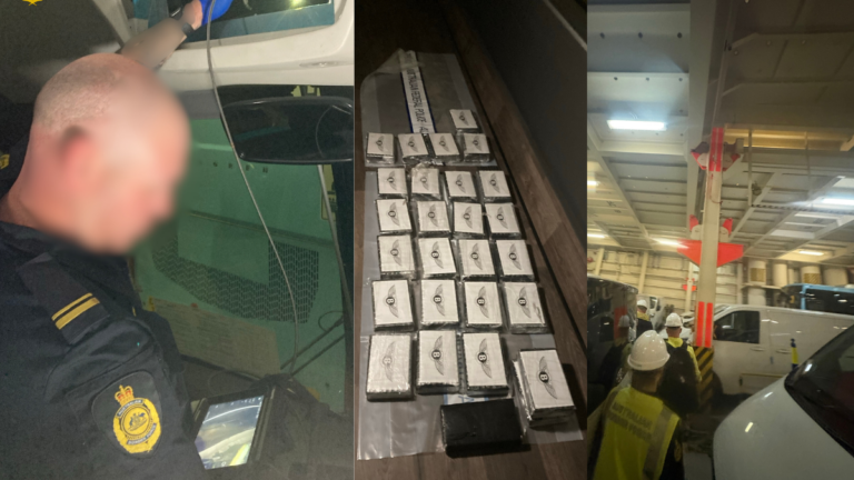 Border force dogs sniff out $9m cocaine haul concealed in luxury bus