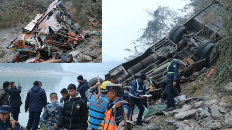 Nineteen killed as bus plunges 200 metres into river on Nepal mountain highway