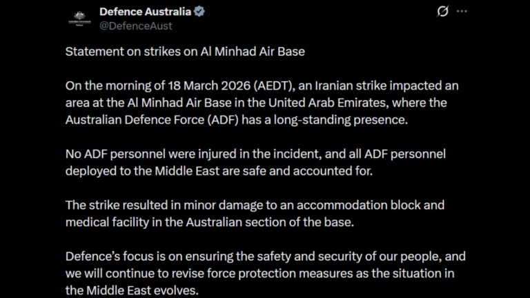 Australian-linked base in UAE struck by Iran; Albanese says personnel safe